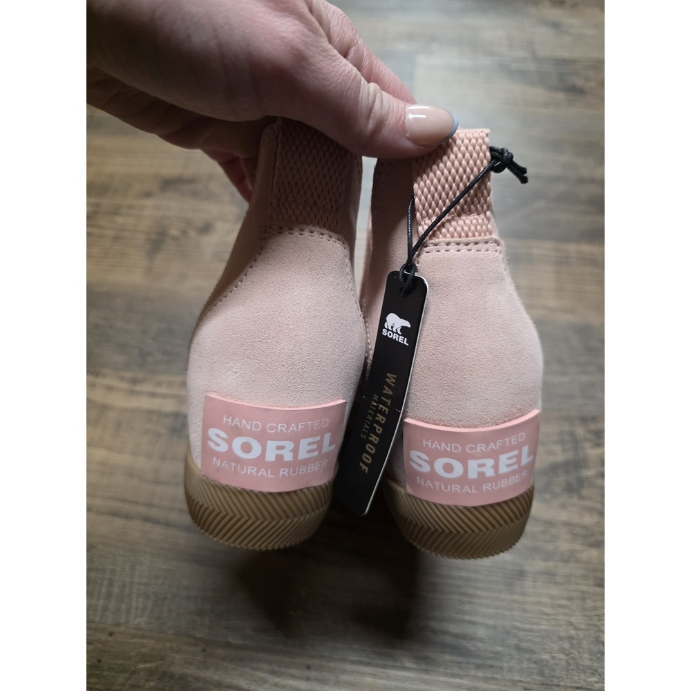 Sorel Womens Size 7 Out N About Faux Pink Gum Slip On Wedge Shoes Booties NWT